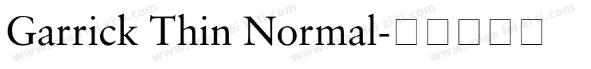 Garrick Thin Normal字体转换